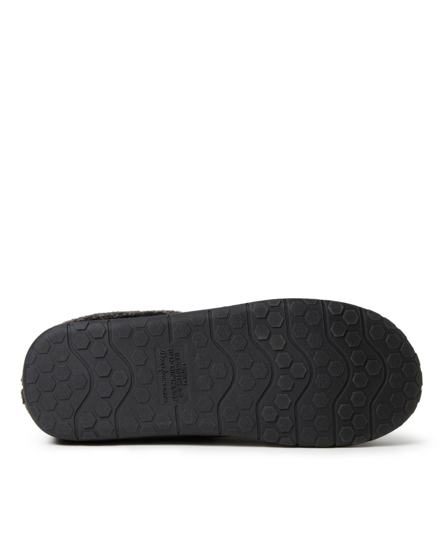 Мужские сабо Dearfoams Brendan Microsuede Moccasin Toe Clog Slipper, цвет: Чёрный — фото 5