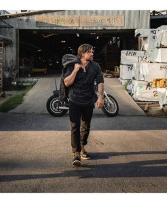 Big & Tall Men's Heavyweight Vintage Wash Long Sleeve Henley