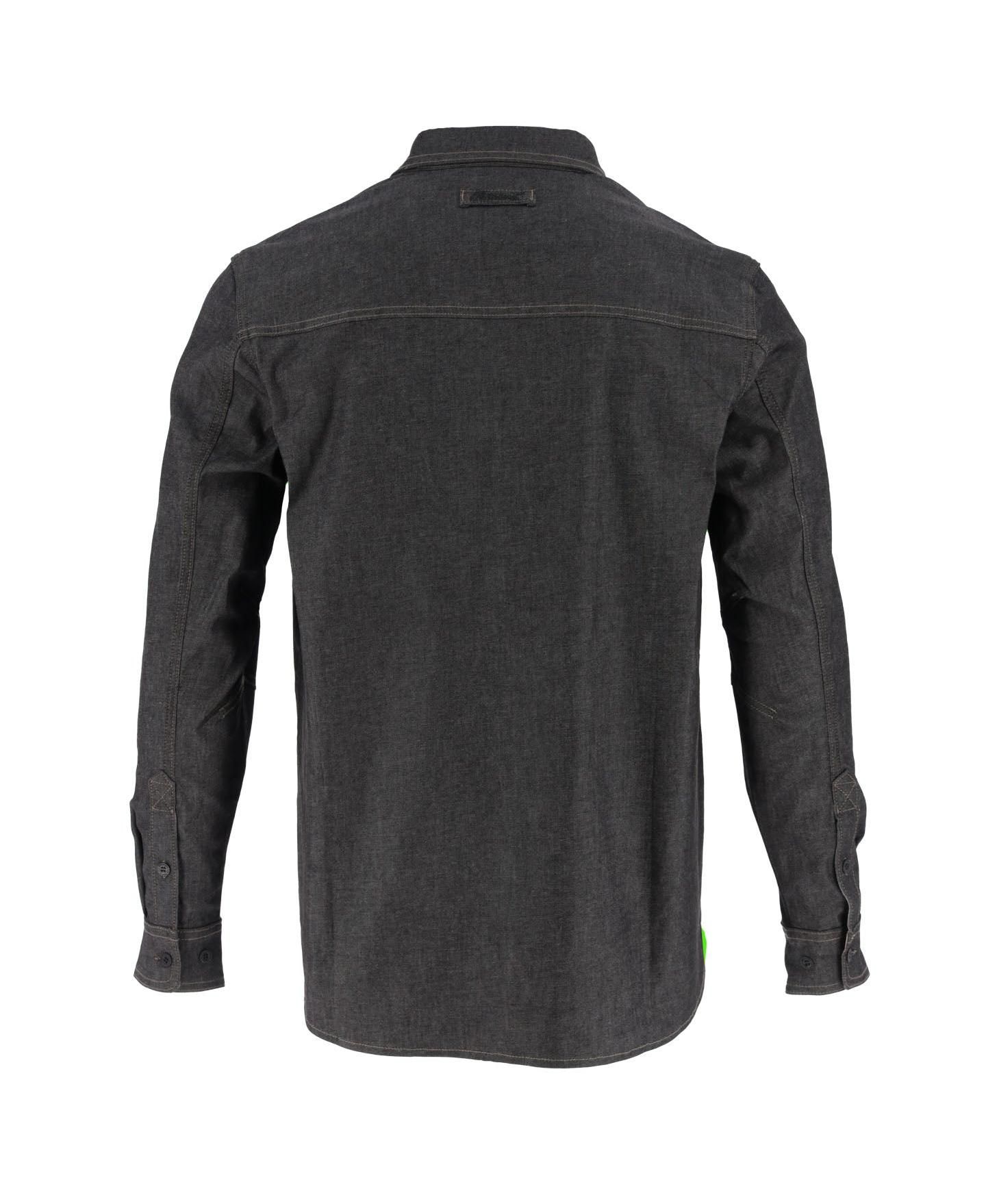 Мужская рубашка Thorogood Big & Tall Vintage Stretch Denim Long Sleeve Button Up, цвет: Чёрный джинсовый — фото 2