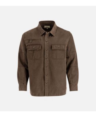 Men's Sueded Shirt Jacket Snap Up
