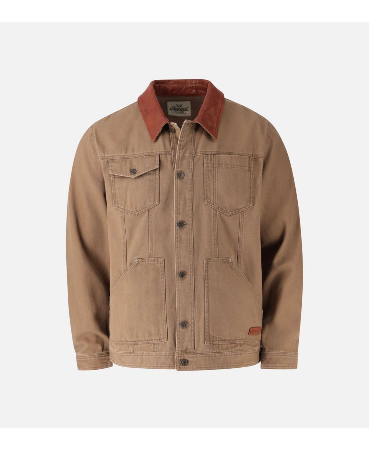 Men's Stone Wash Canvas Trucker Jacket - Otter