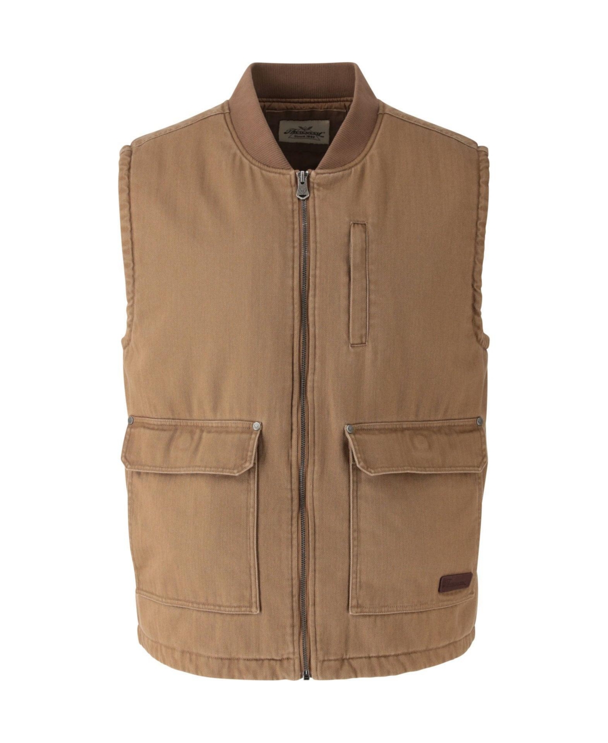 Big & Tall Stone Wash Herringbone All Year Vest - Tarmac