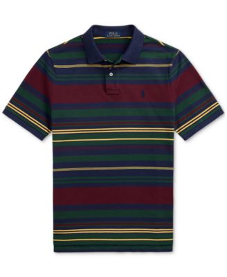Men's Classic-Fit Striped Mesh Polo Shirt