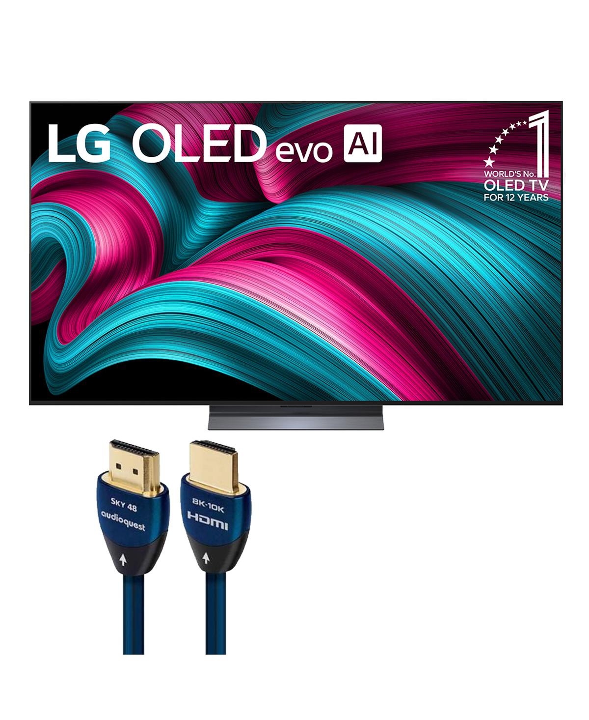 Lg Lg Oled65C5PUA 65 Inch 4K OLED evo C5 Smart Tv with AudioQuest Sky 3m Hdmi Cable