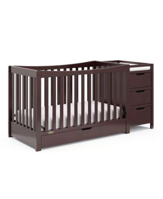 Remi All-in-One Convertible Crib with Drawer and Changer (Espresso)
