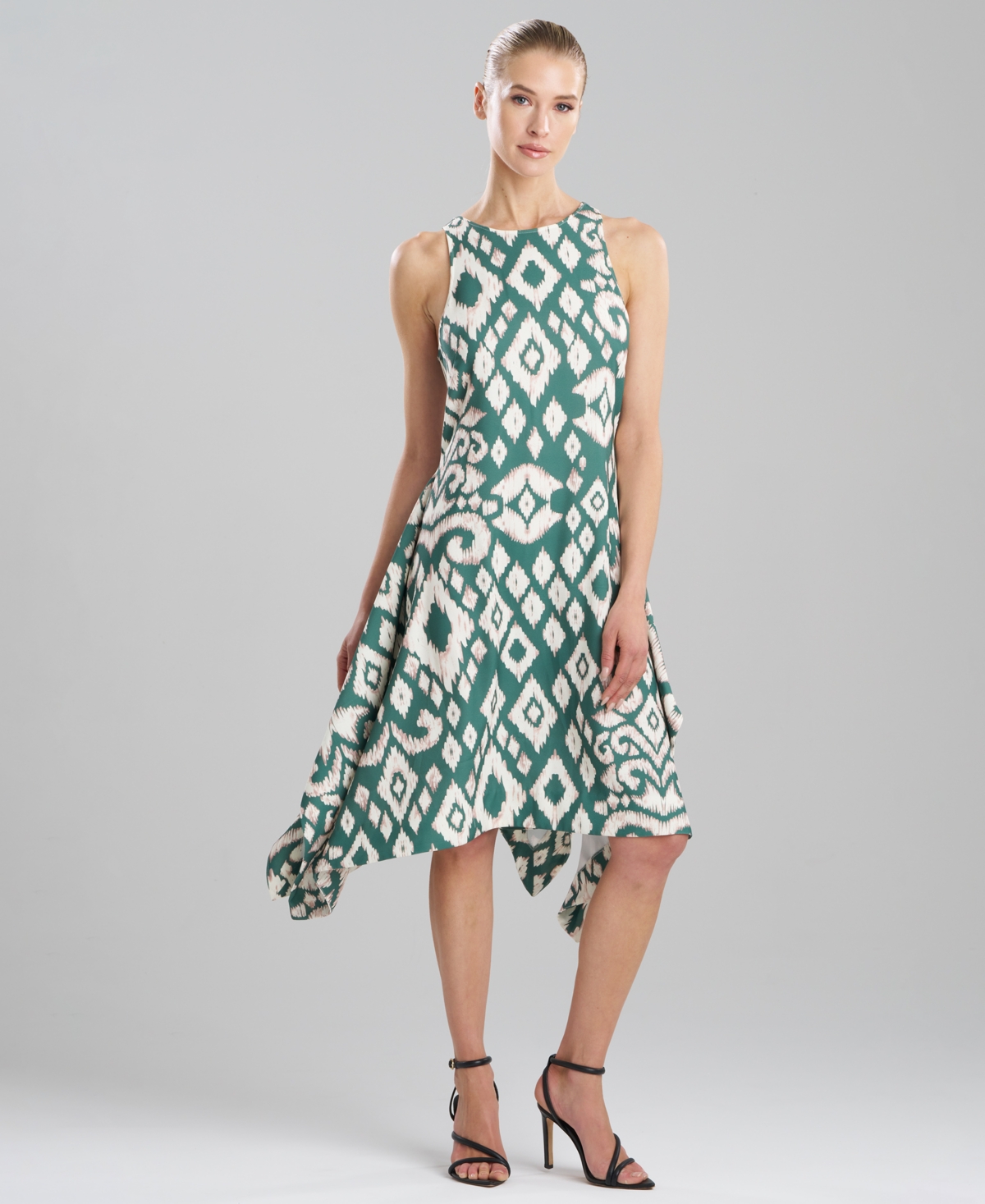 Natori Women's Printed Asymmetrical Midi Dress