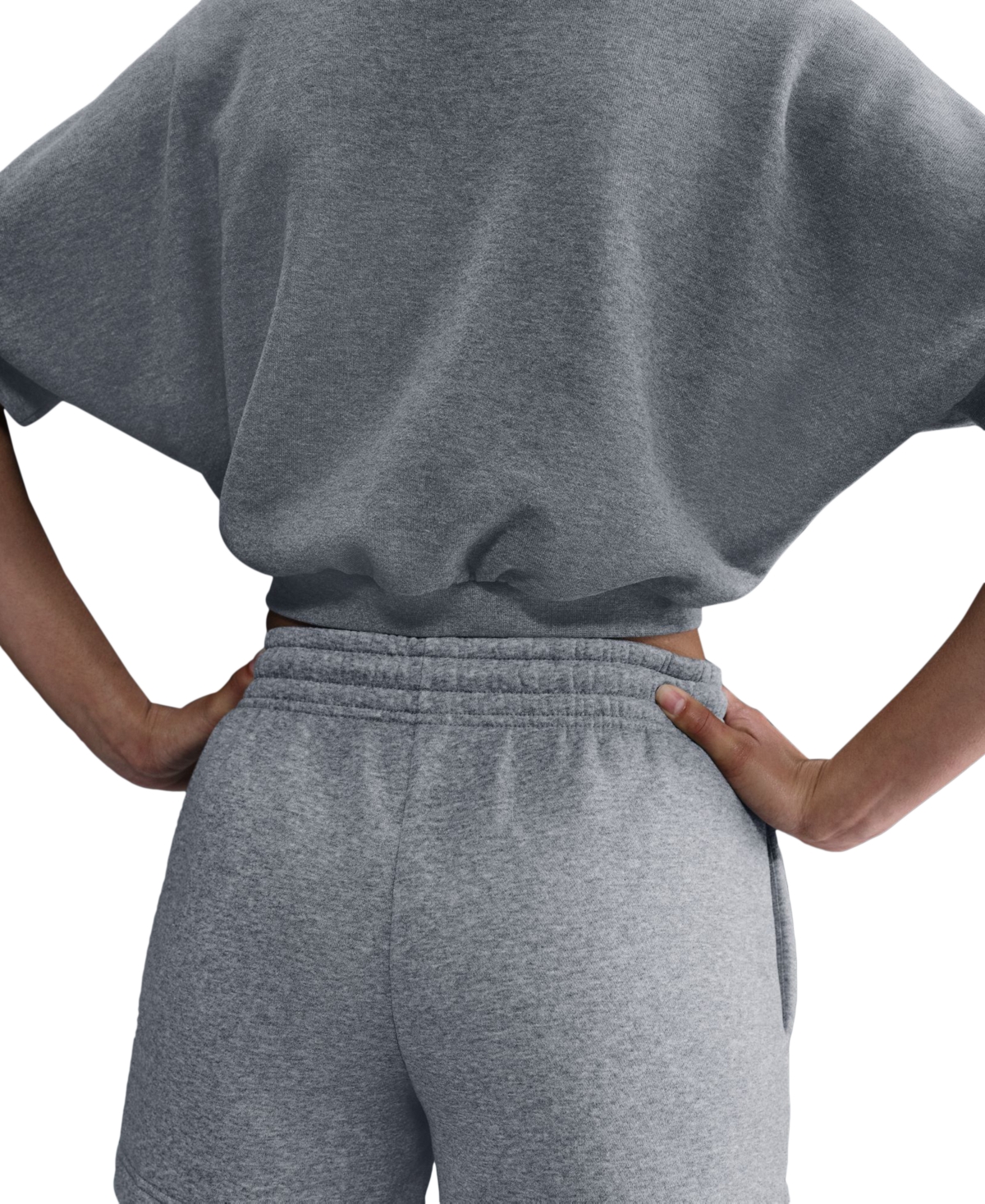 Nike Women's  Sportswear Phoenix Fleece Mid-rise 4" Shorts In Gray