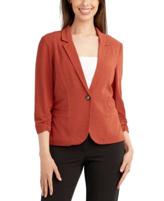 BCX - Juniors' 3/4-Sleeve Relaxed Blazer