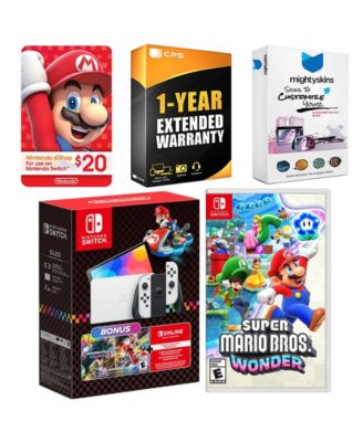 Switch OLED Console Mario Kart 8 Bundle with Super Mario Bros.
