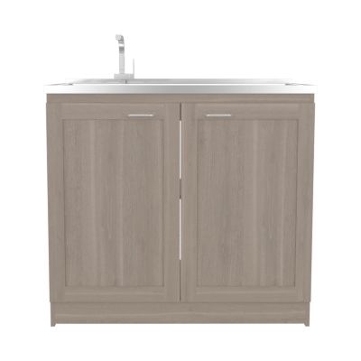 Bickleton 2-Door Utility Sink Cabinet with 2 Shelves