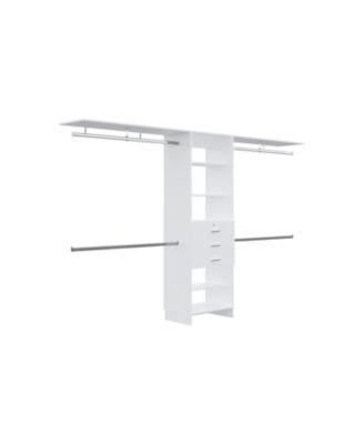 Salina Closet System, 3 Drawers, 5 Shelves, White