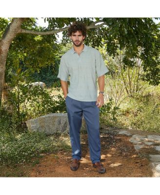 Men's Sage Green Bohomian Oversized Polo T-Shirt