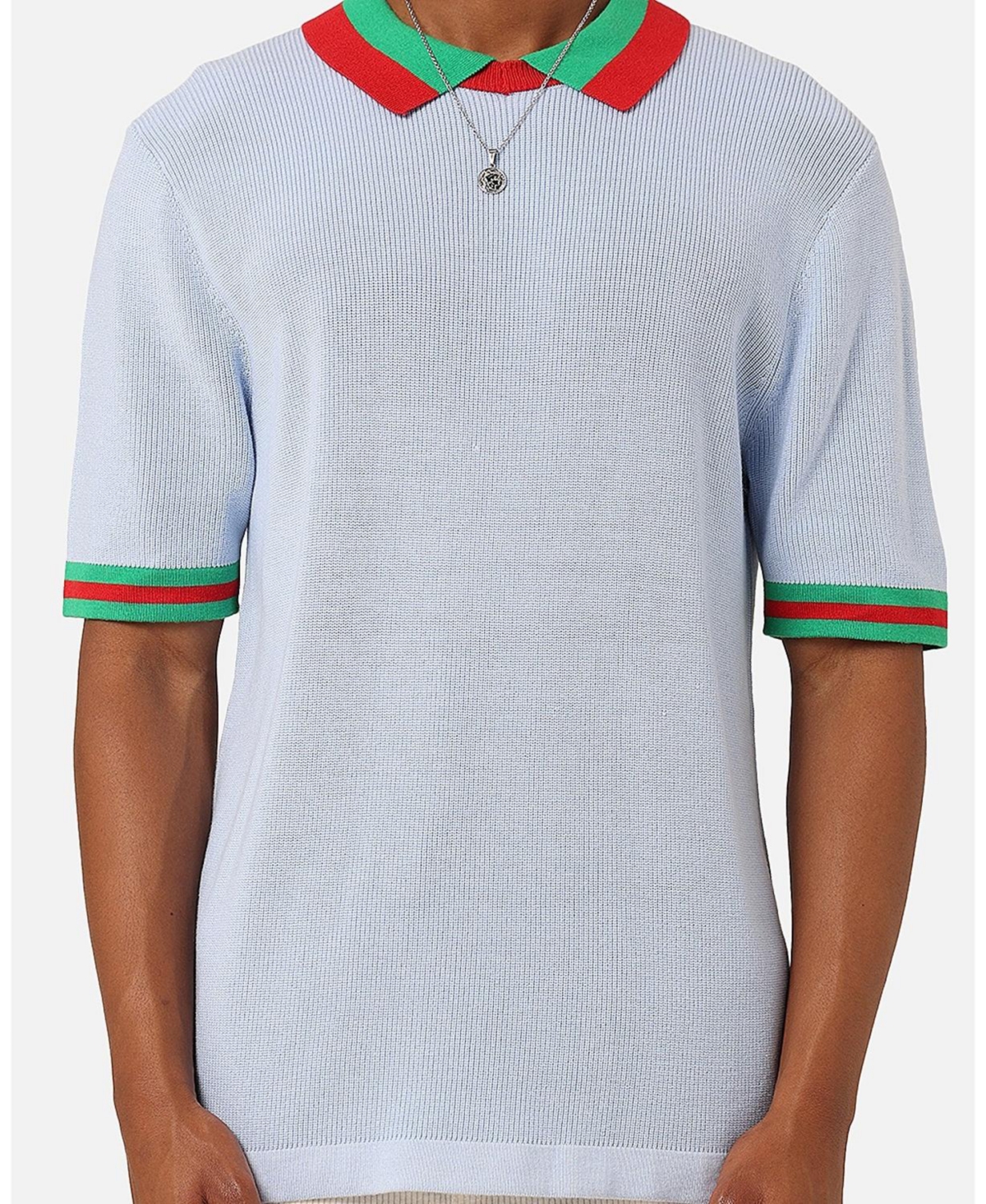 Men's Kurt Knitted Polo Shirt - Blue