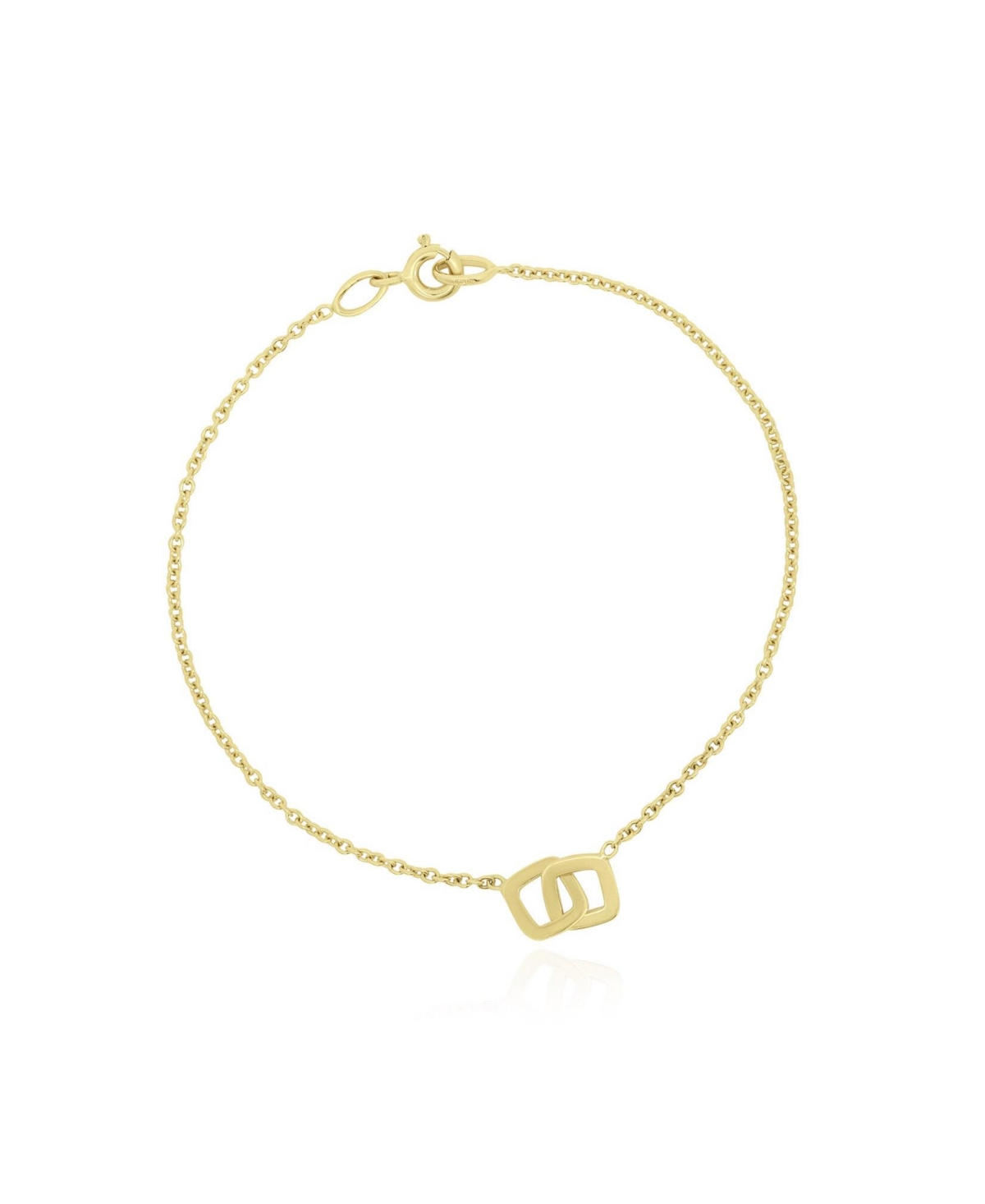 Gold Interlocking Bracelet 14K Gold - Gold