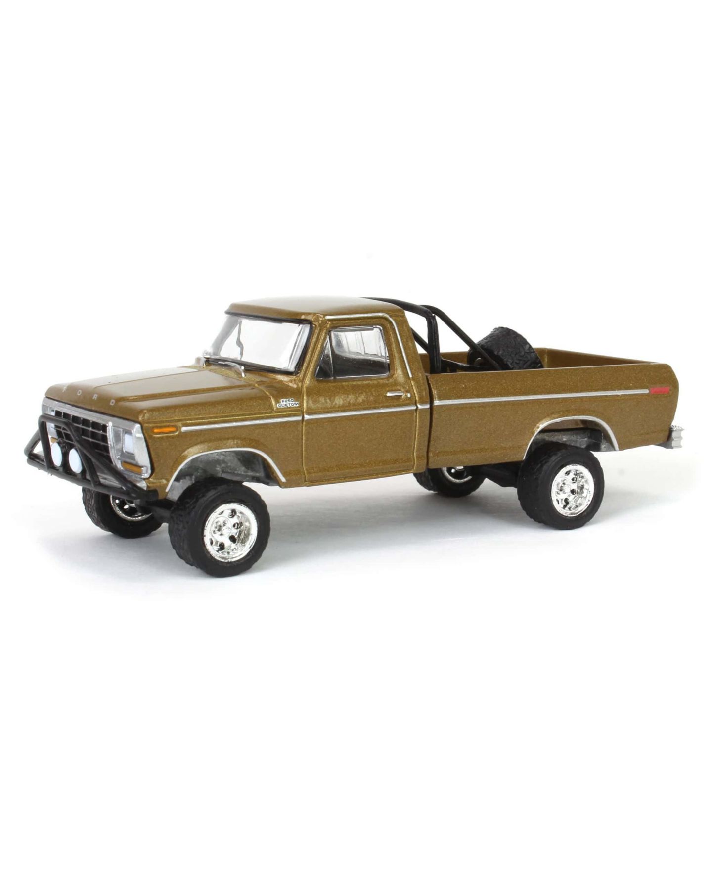 Детская игрушка Greenlight 1/64 Scale All-Terrain Series 16 1979 F250 Ranger Lifted with Rollbar-mounted Spare Tire Diecast Toy Vehicle — фото 1