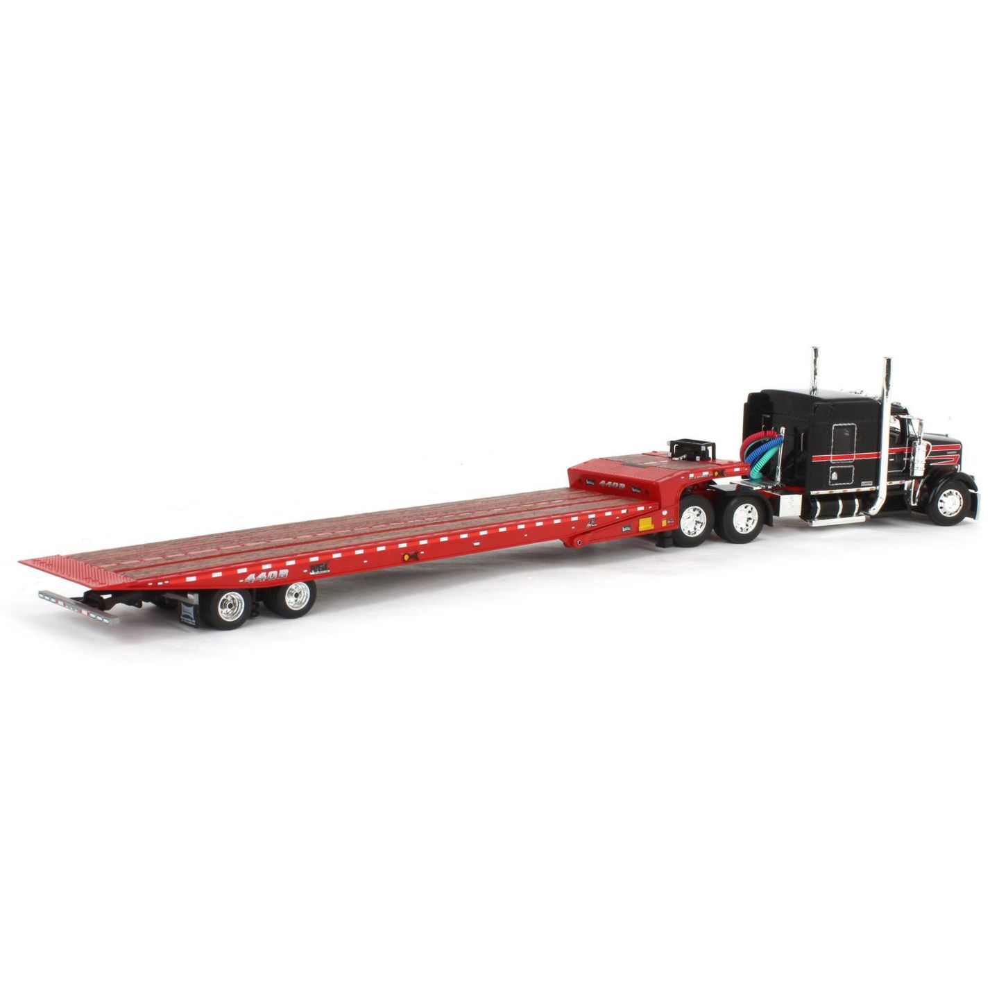 Детские игрушки First Gear 1/64 Scale Kenworth W900L with Landoll Traveling Axle Trailer Die-Cast Metal Semi Truck and Trailer, 2-Piece Set — фото 2