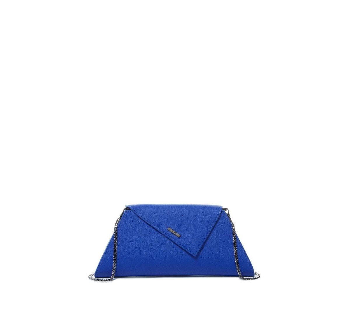 Leather Clutch Bag Evening Purse Crossbody Cobalt Blue Unique Women's Handbag