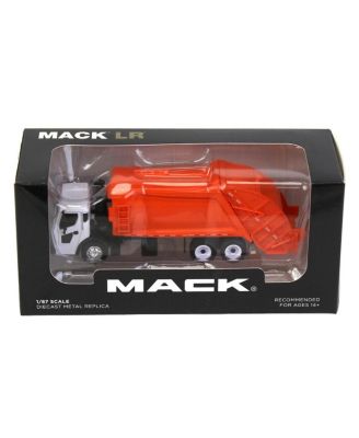 1/87 White Mack LR with Orange McNeilus Meridian Rear Loader Garbage Truck