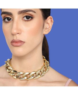 Women's Gold  Metallic Chainlink Necklace