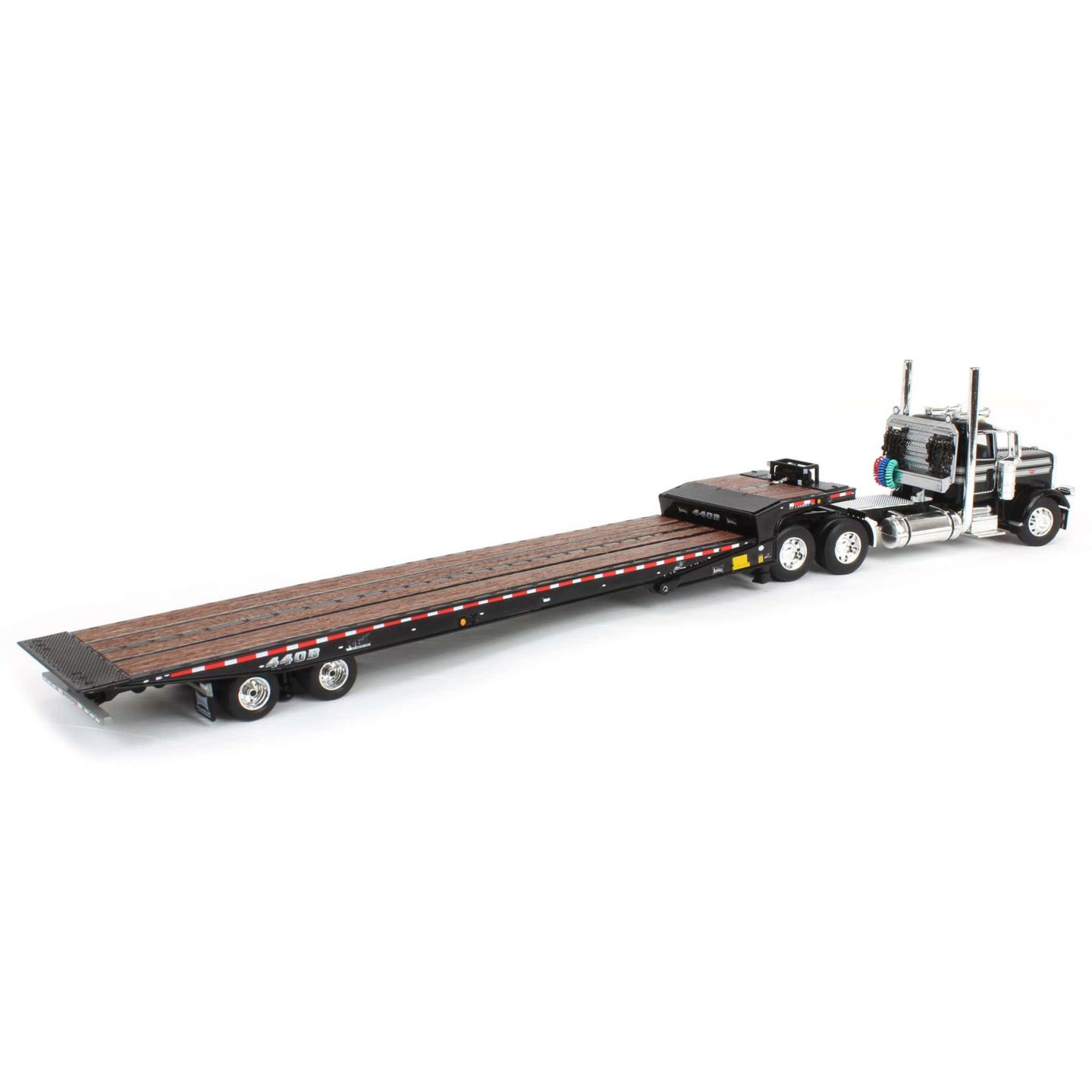 Детская игрушка First Gear 1/64 Scale Peterbilt 389 Day Cab Landoll 440 Series Traveling Axle Trailer Diecast Semi Truck Replica — фото 3