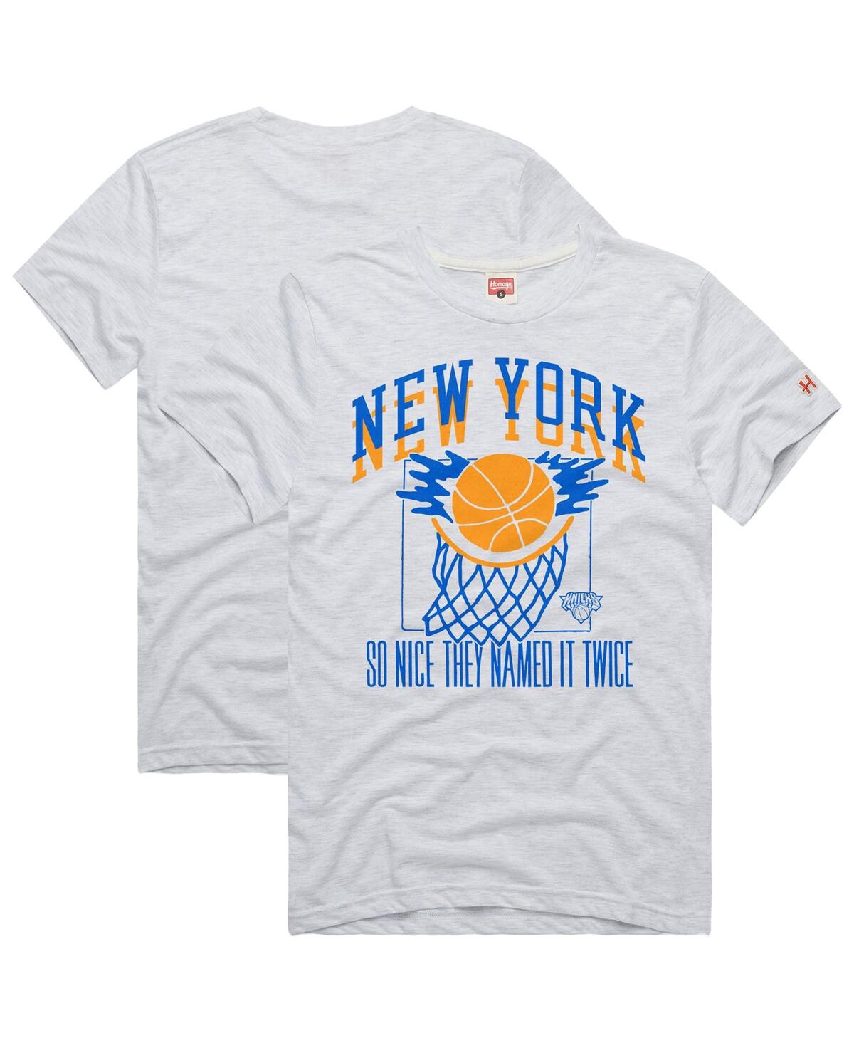 Men's and Women's Ash New York Knicks Hometown Edition Tri-BlendÂ T-Shirt - Ash