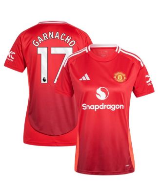 adidas - Women's Alejandro Garnacho Red Manchester United 2024/25 Home Replica Player Jersey