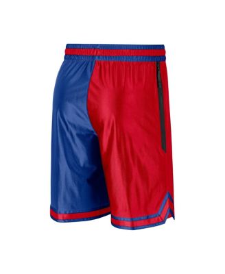 Men's Royal/Red Philadelphia 76ers Courtside Versus Force Split DNA Performance Shorts