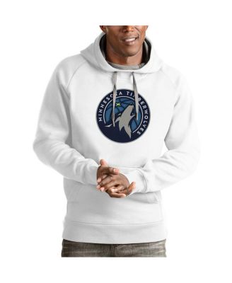 Antigua - Men's White Minnesota Timberwolves Team Logo Victory Pullover Hoodie Sweatshirt