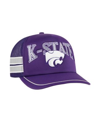 Men's Purple Kansas State Wildcats Sideband Trucker Adjustable Hat