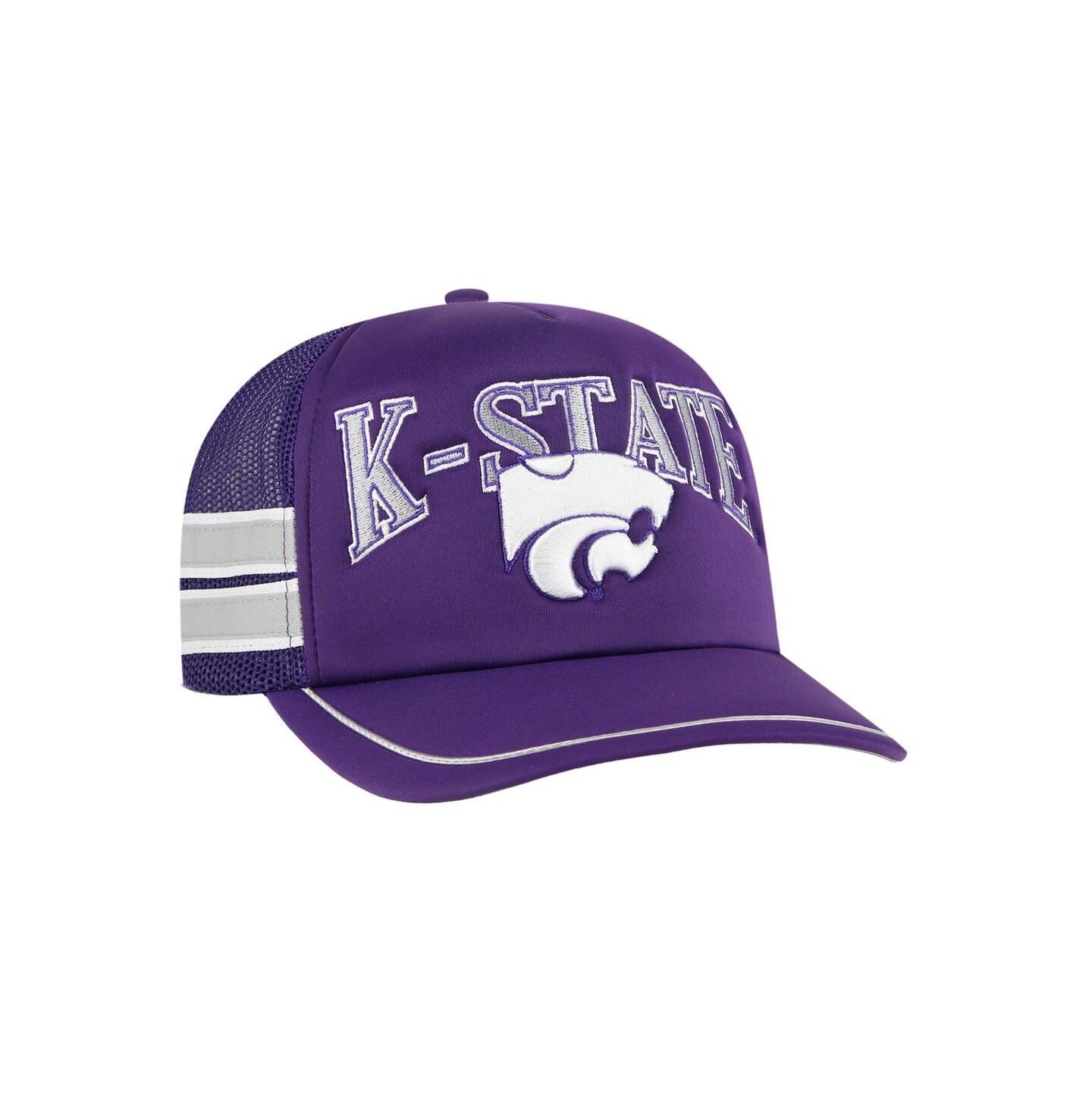 Мужская кепка '47 Brand Purple Kansas State Wildcats Sideband Trucker Adjustable Hat — фото 3