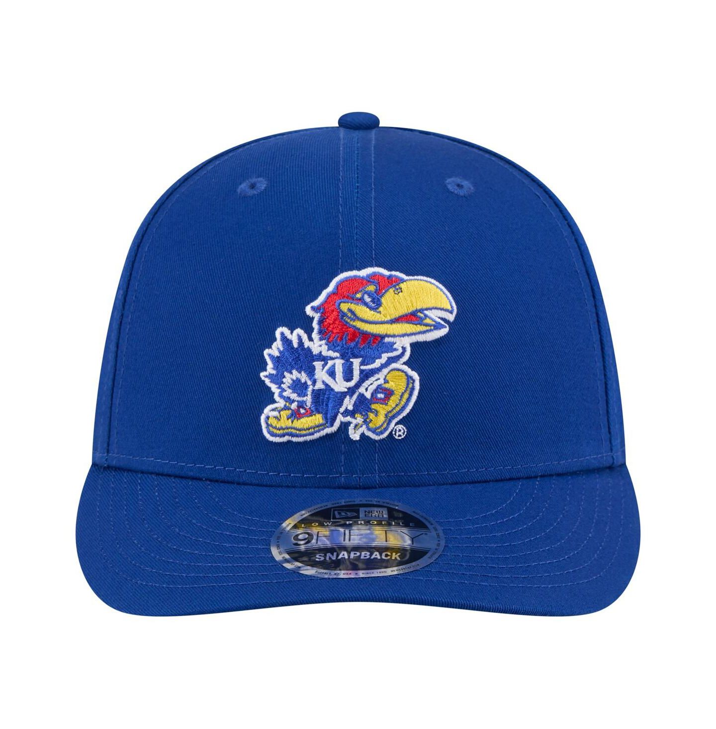 Мужская кепка New Era Royal Kansas Jayhawks Low Profile 9FIFTY Snapback Hat — фото 2
