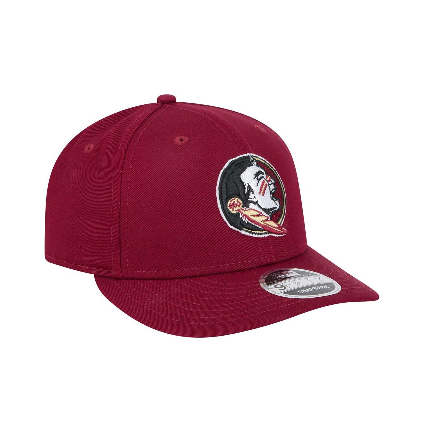 Мужская кепка New Era Garnet Florida State Seminoles Low Profile 9FIFTY Adjustable Hat — фото 3