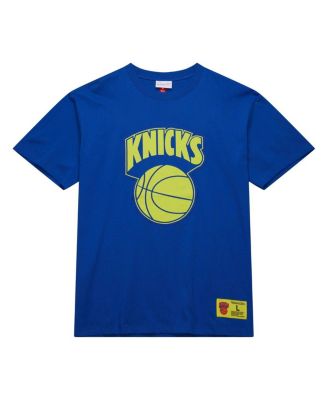 Men's Blue New York Knicks Hardwood Classics Neon Nights Premium T-Shirt