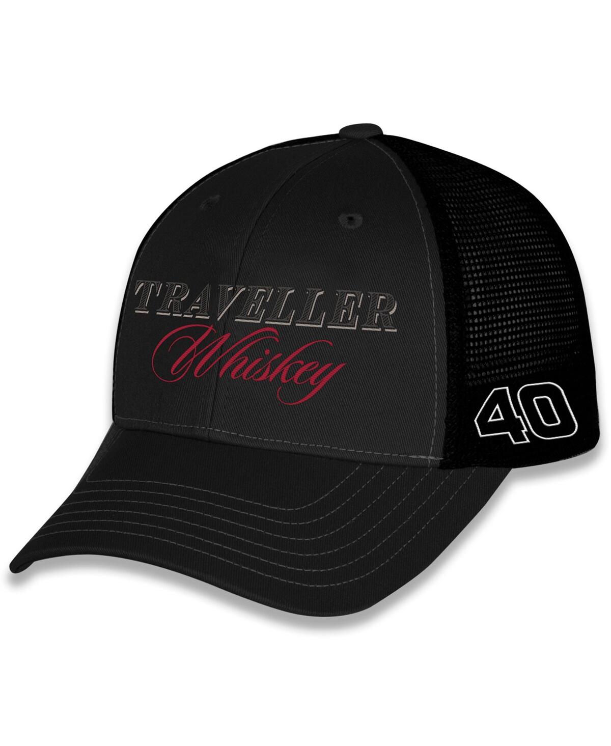 Men's Black Justin Allgaier Traveler Whiskey Sponsor Adjustable Hat - Black