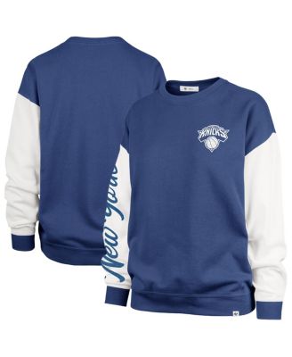 '47 Brand - Women's Blue New York Knicks Plus Size Oversized Rise Andie Pullover Sweatshirt