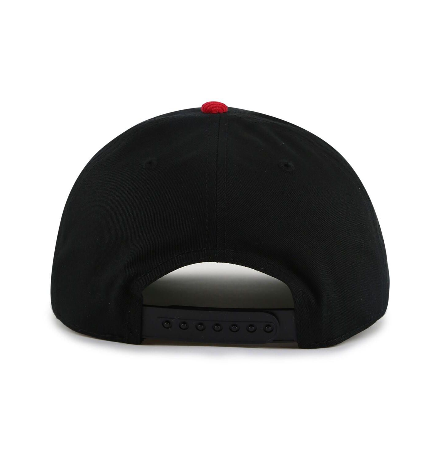 Мужская кепка American Needle Black/Red Chicago Blackhawks Burnett Adjustable Hat — фото 3