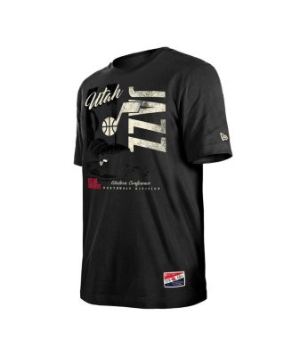 Men's Black Utah Jazz Distressed Throwback Vintage Color Pack T-Shirt