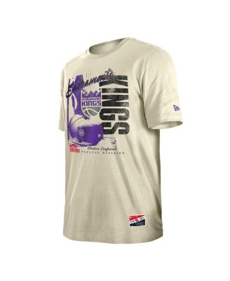 Men's Cream Sacramento Kings Distressed Throwback Vintage Color Pack T-Shirt