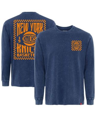 Sportiqe - Men's Blue New York Knicks Bono Long Sleeve T-Shirt