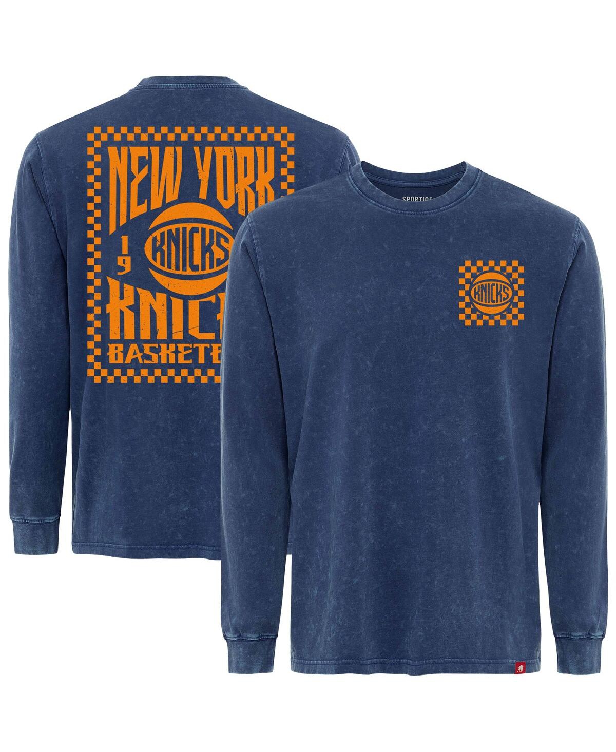 Men's Blue New York Knicks Bono Long Sleeve T-Shirt - Blue