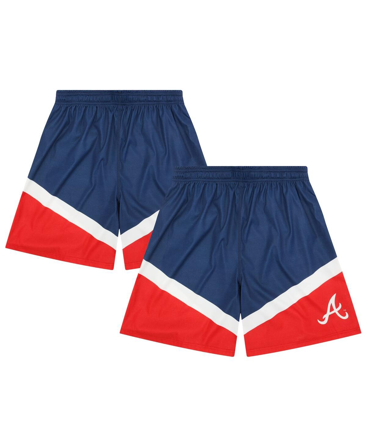 Men's Navy/Red Atlanta Braves Color Blocked Shorts - Navy, Red