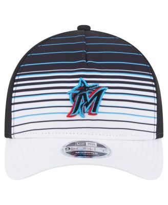 Men's Black Miami Marlins Gradient 9FORTY M-Crown Adjustable Hat