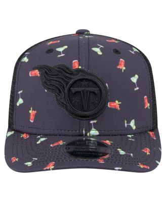 Men's Navy/Black Tennessee Titans Adventure Drinks Pattern 9SEVENTY Stretch-Snap Hat
