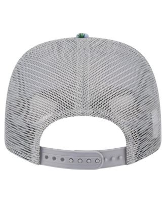 Men's Light Blue/Gray Miami Heat Adventure Aloha Pattern 9SEVENTY Stretch-Snap Hat