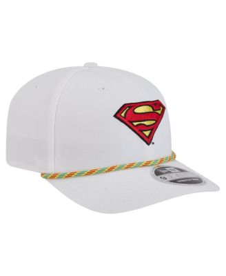 Men's White Superman Rope 9SEVENTY Stretch-Snap Adjustable Hat