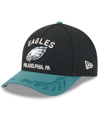 New Era - Big Boys and Girls Black/Midnight Green Philadelphia Eagles 2025 NFL Draft 9FORTY A-Frame M-Crown Adjustable Hat