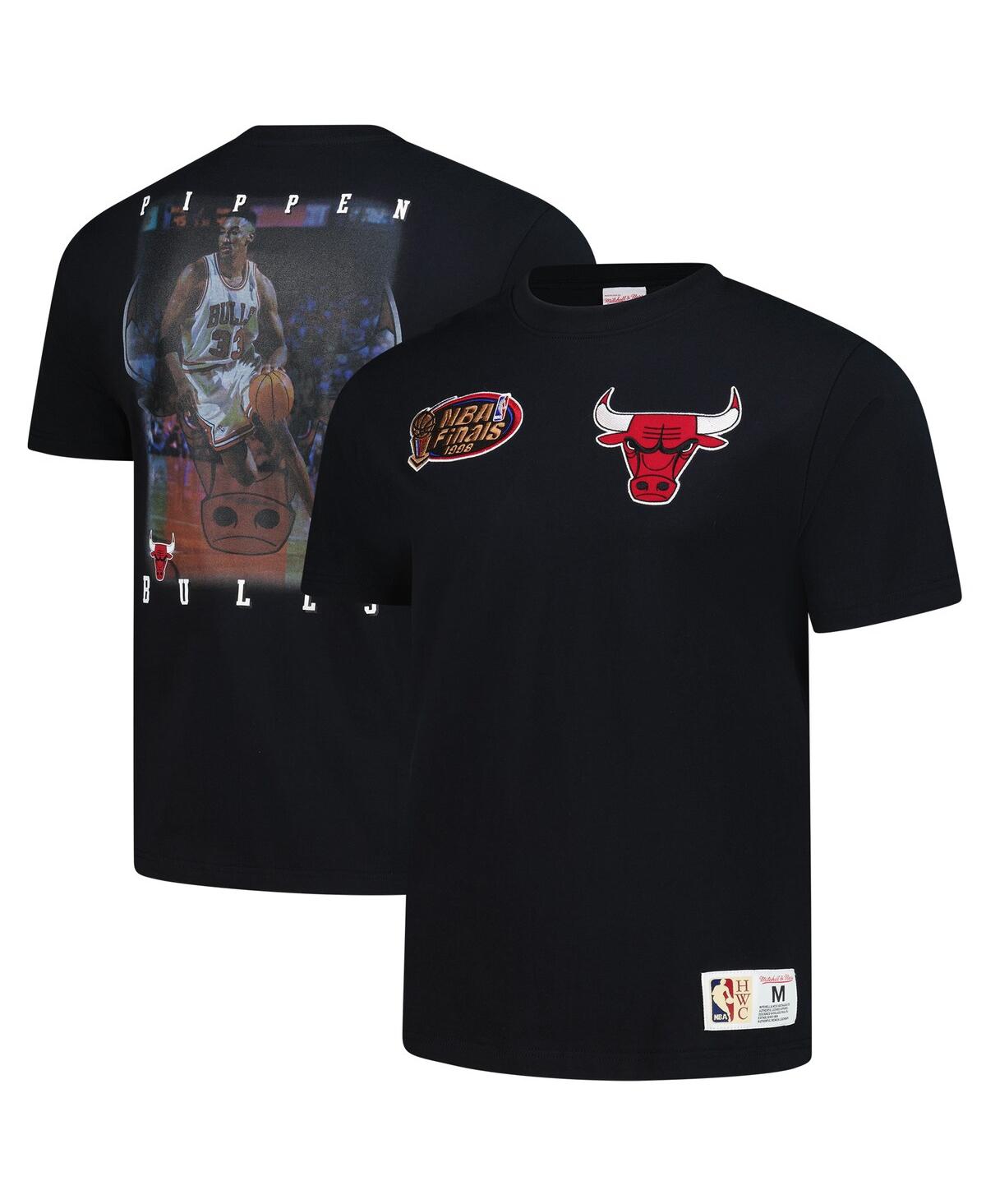 Men's Black Scottie Pippen Chicago Bulls Hardwood Classics Nba Legends T-Shirt - Black