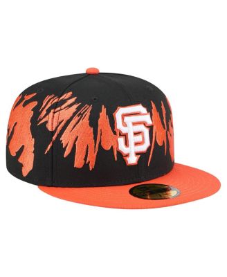 Men's Black/Orange San Francisco Giants Retro Pattern 59FIFTY Fitted Hat