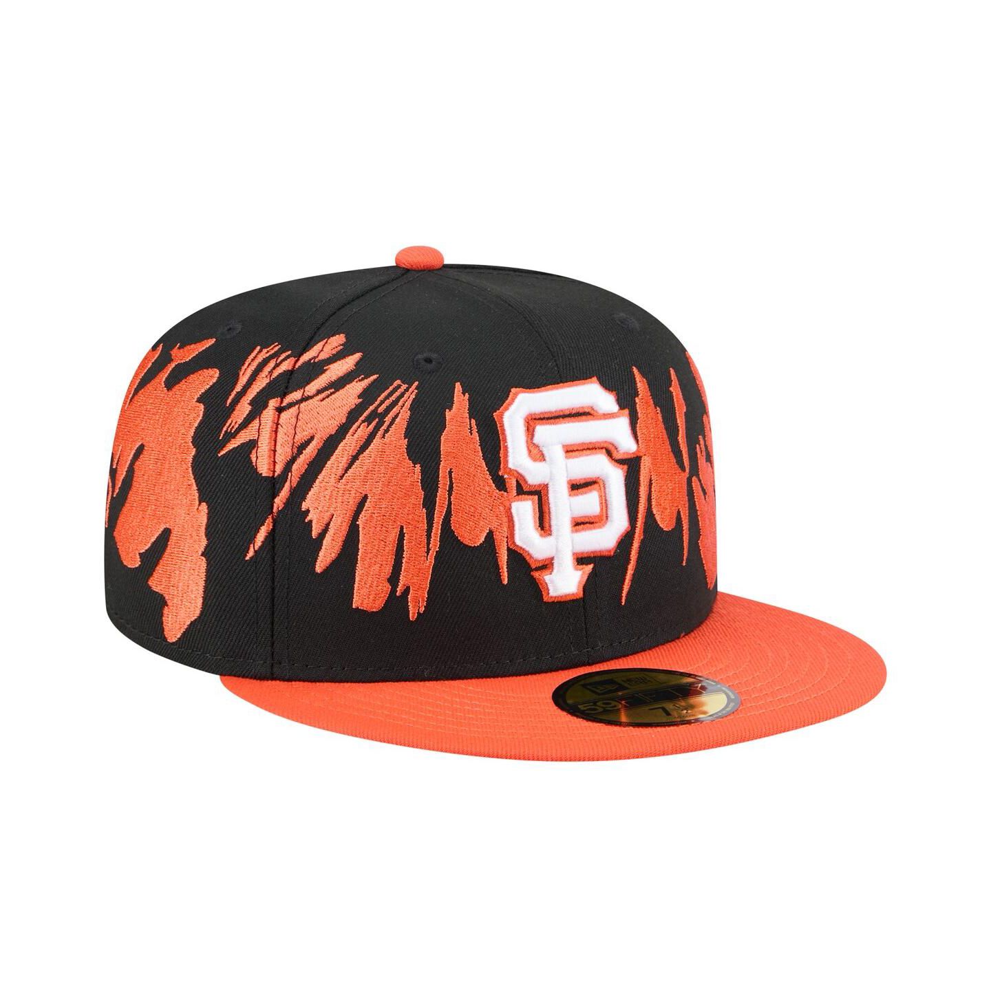 Мужская кепка New Era Black/Orange San Francisco Giants Retro Pattern 59FIFTY Fitted Hat — фото 3