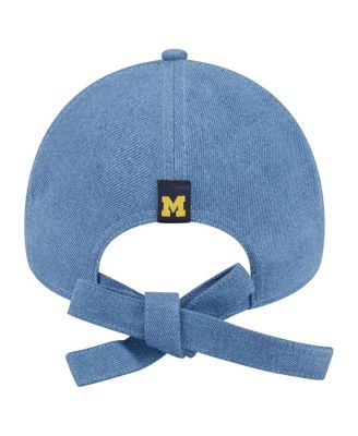 Women's Denim Michigan Wolverines A-Frame 9FORTY Adjustable Hat